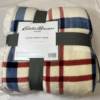 Eddie Bauer Plush Sherpa Fleece Throw – Soft & Cozy Reversible Blanket - Red & Blue Check - Image 3