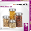 Prima 4pc Glass Food Storage Jar Set