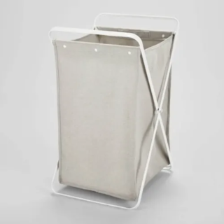 Design Essentials Folding X-frame Laundry Hamper