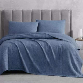 Brooklyn Loom 3pc Soft Ribbed Jersey Comforter Set- King