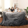 Life Comfort Wide Family Blanket - 120"x110" - 10-feet - Gray - Image 2
