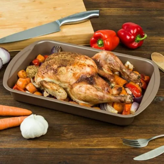 Salter Carbon Steel Non-Stick Roasting Tray - 38 Cm