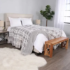 Life Comfort Reversible Sherpa Plush Fleece Blanket 94” X 108” Fits King Or Queen Bed - Image 4