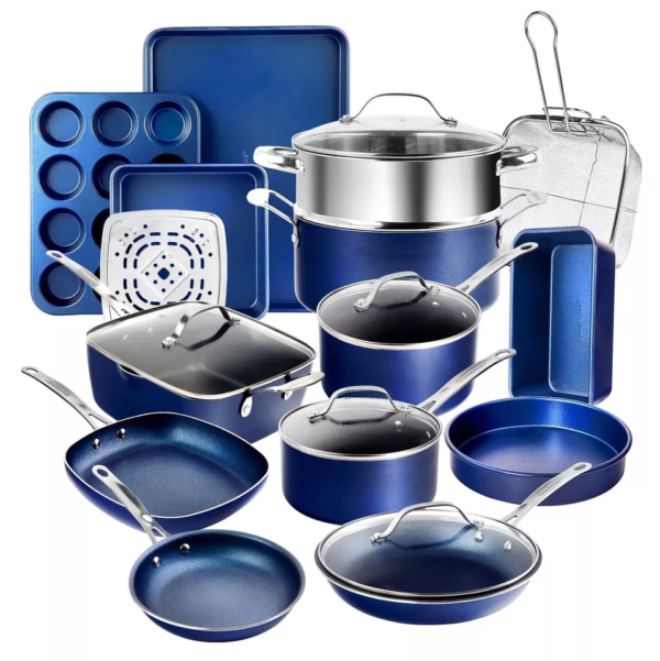 GraniteStone 20pc Non Stick Diamond Cookware & Bakeware Set - Image 4