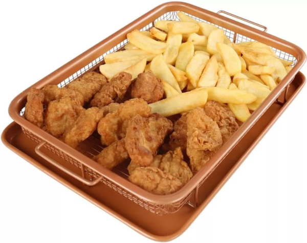 Copper Crisper Baking Tray Set (Baking Tray & Crisping Basket)