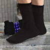 Debra Weitzner Men's Diabetic Crew Socks - 3 Pairs - Black - Image 2