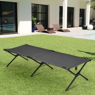 Tesco Outdoor Folding Camp Bed With Carry Bag