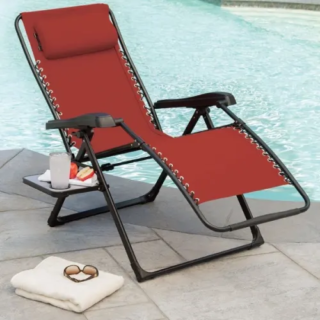 Outdoor Lounge Anti Gravity Chair With Side Table