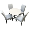 Virco Commercial Sturdy 36" Round Dining Table With Stainless Steel Leg