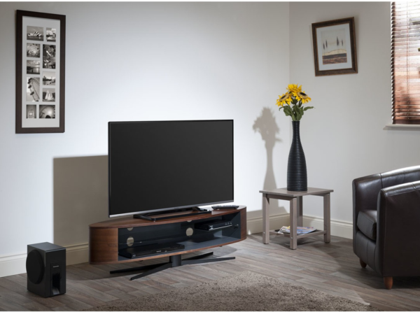Chrome Entertainment Center & TV Stand - Brown - Image 3