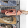 Design Essentials Over The Door Mesh Shoe Organizer - Light Gray - Image 4