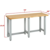 Seville Classics Ultrahd 72" Adjustable Height Heavy-duty Wood Top Workbench - Image 5
