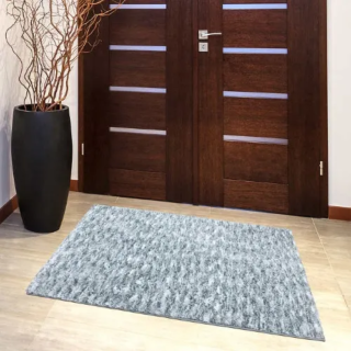 Meteor Collection Microfiber Decorative Accent Rug - Grey - 30in x 45in
