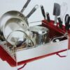 KitchenAid 3-Piece Dish Drying Rack Set - Red - Image 4