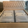 Florence King Size Bed Frame With Full Upholstered Head Board - Beige - Image 5