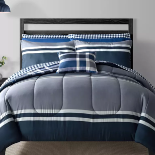 Calking Navy 12pc Reversible Comforter Set - Created For Macy's