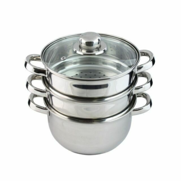 Prima 24cm 3-Tier Steamer With Glass Lid - 4pc - Image 7