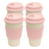 Biodegradable Bamboo Fiber Travel Cup - Pink - Image 5