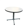 Virco Commercial Sturdy 36" Round Dining Table With Stainless Steel Leg - Image 3