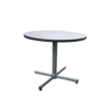 Virco Commercial Sturdy 36" Round Dining Table With Stainless Steel Leg - Image 4