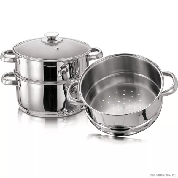 Prima 24cm 3-Tier Steamer With Glass Lid - 4pc - Image 8