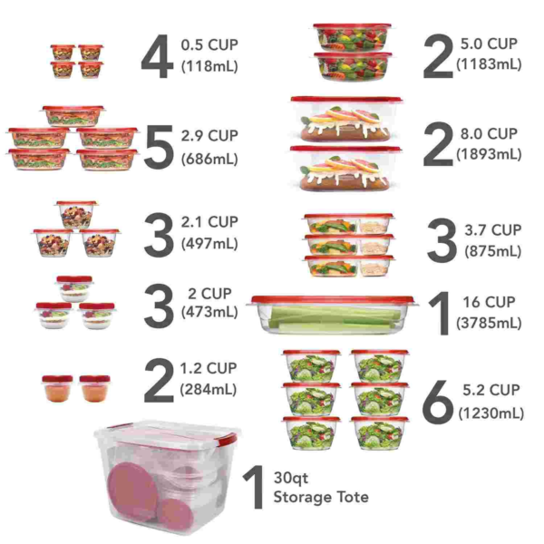 Rubbermaid 64-Piece Take Along Food Storage Set - Image 4