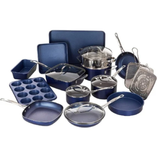 GraniteStone 20pc Non Stick Diamond Cookware & Bakeware Set