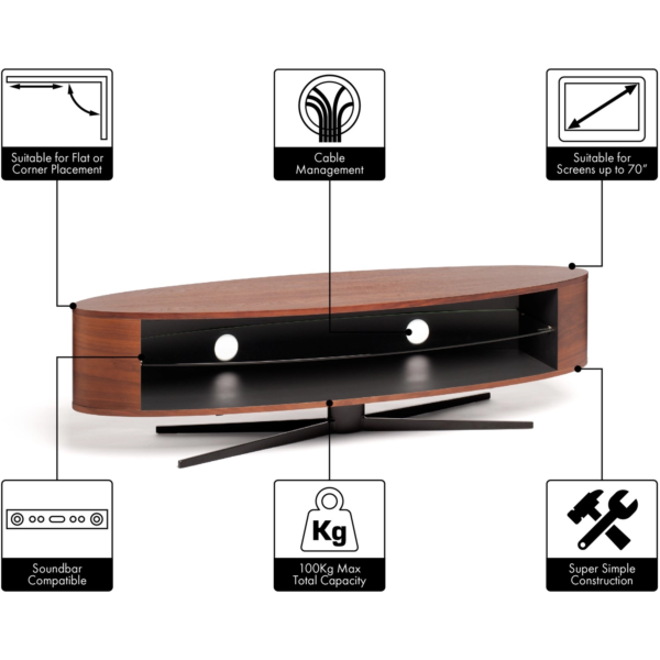 Chrome Entertainment Center & TV Stand - Brown - Image 4