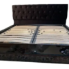 Florence King Size Bed Frame With Full Upholstered Head Board - Black