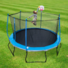 BouncePro 14'' Trampoline With Safety Enclosure & Basketball System - Image 3