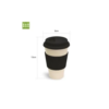 Biodegradable Bamboo Fiber Travel Cup - Black - Image 5