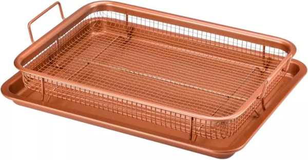 Copper Crisper Baking Tray Set (Baking Tray & Crisping Basket) - Image 9