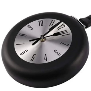 Frying Pan Wall Clock - 26cm x 44cm