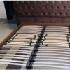 Florence Queen Size Bed Frame With Upholstered Head Board - Brown - Image 3