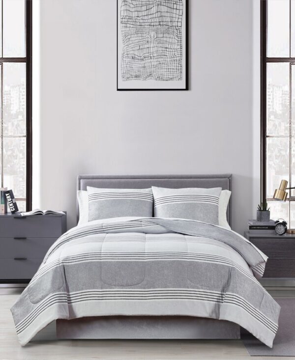 Douglas Stripe 8-Piece Reversible Comforter Set Created For Macy’s - Image 7