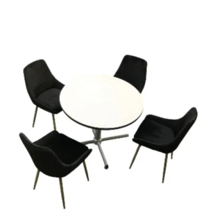Virco Modern Dining Table And Chairs - Set Of 4 Chairs & 1 Table