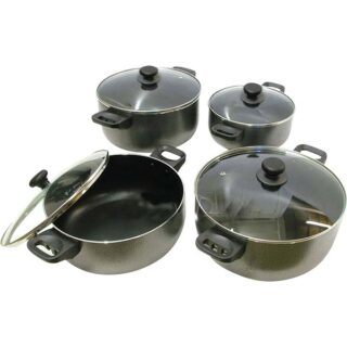 Prima 8pc Aluminum Non-Stick Sauce Pot With Stone Vein