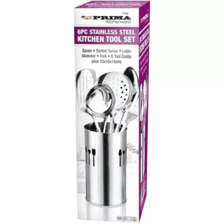 Prima 6pc Stainless Steel Kitchen Cooking Tool Utensil Set