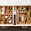 Seville Classics 4pc Bamboo Expandable Drawer Organizer and Box Set - Image 6