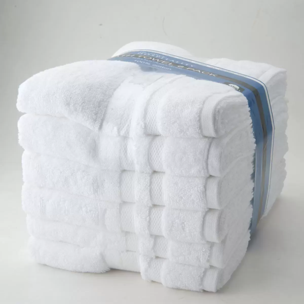Grandeur 100% Cotton Hospitality Bath Towels, 6 Pack - Image 3