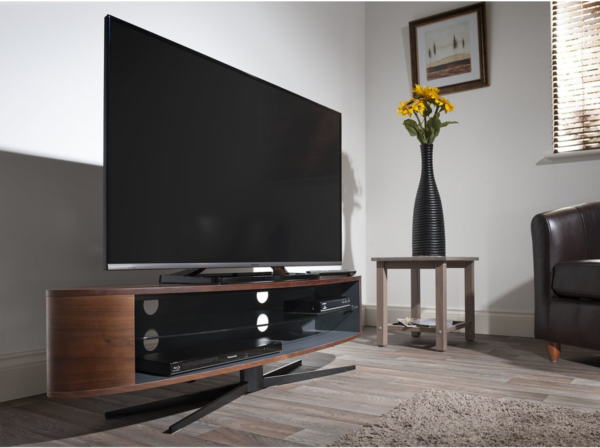 Chrome Entertainment Center & TV Stand - Brown - Image 6