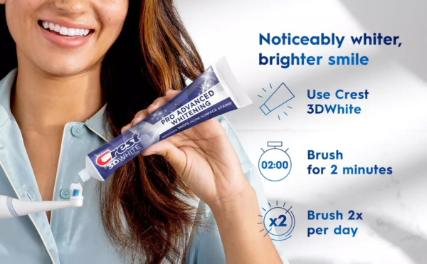 Crest 3D White Advanced Whitening Toothpaste, 5.2 - Image 8