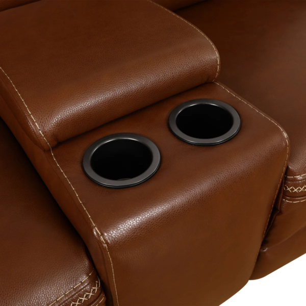 Oliver Leather 5 Seater Power Reclining Sofa With Power Headrests - Image 5