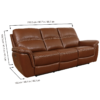 Oliver Leather 5 Seater Power Reclining Sofa With Power Headrests - Image 4