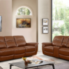 Oliver Leather 5 Seater Power Reclining Sofa With Power Headrests - Image 3