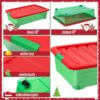 Abbylike set of 4 Plastic Christmas Storage Bin with Lids - Image 6