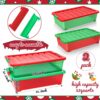 Abbylike set of 4 Plastic Christmas Storage Bin with Lids - Image 5