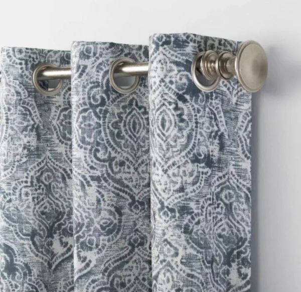 40"x84" Navy Blue Window Curtain Panel Grommet - Image 3