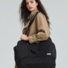 Outspry Expandable Duffel Travel Bag With Laptop Sleeve Black