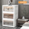 3Tier Shelime Collapsible Storage Bins with Lids and Door